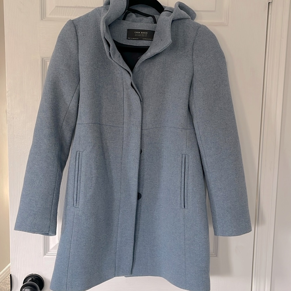 Zara Basic wool blend coat